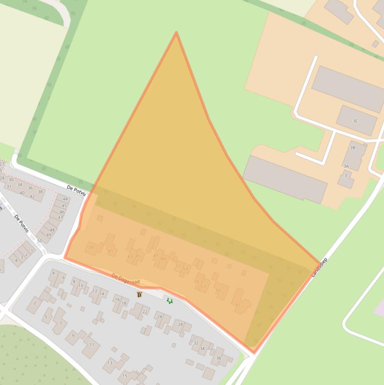 Kaart van postcodegebied 1797SK.