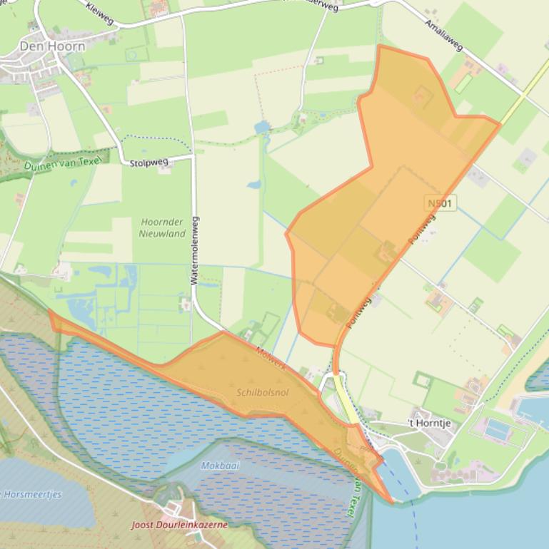 Kaart van postcodegebied 1797SN.