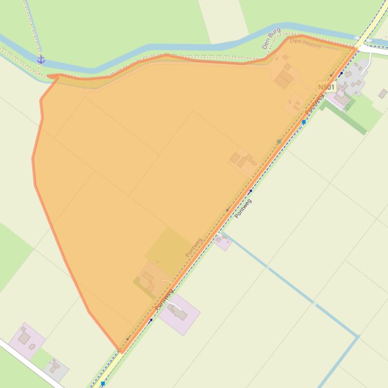 Kaart van postcodegebied 1797SP.