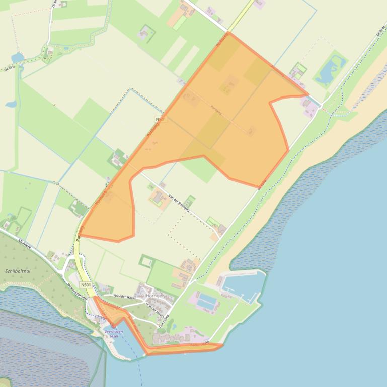 Kaart van postcodegebied 1797SR.