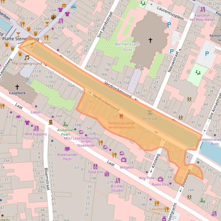 Kaart van postcodegebied 1811BC.