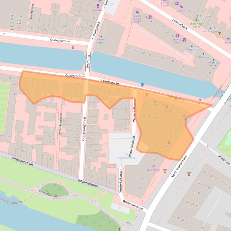 Kaart van postcodegebied 1811CA.