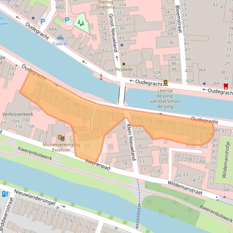 Kaart van postcodegebied 1811CC.