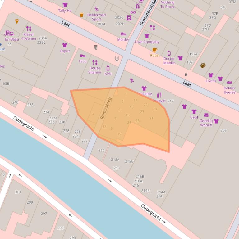 Kaart van postcodegebied 1811CT.