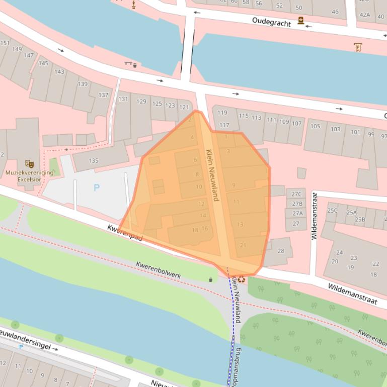 Kaart van postcodegebied 1811DA.