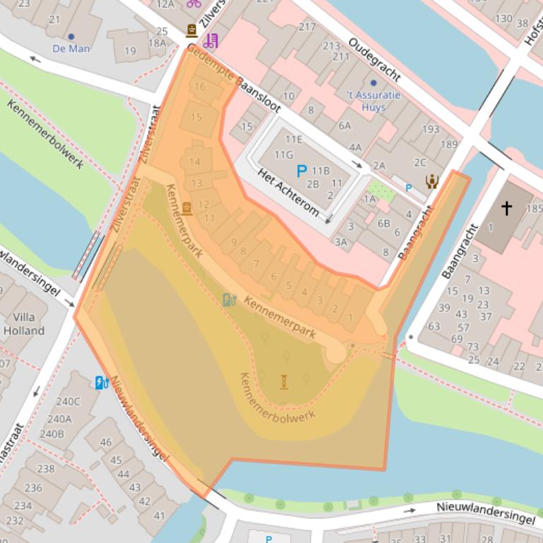 Kaart van postcodegebied 1811DD.