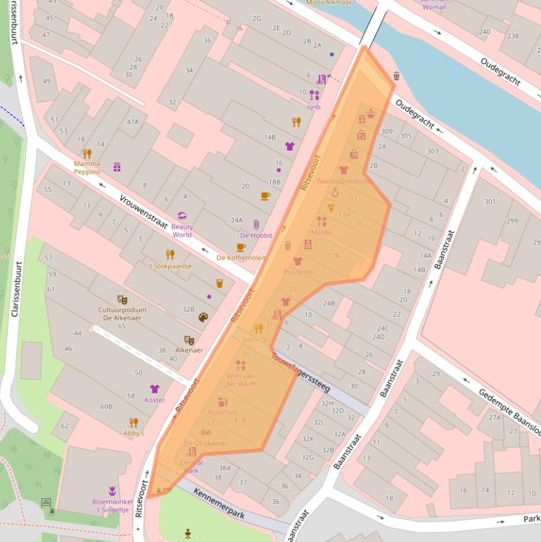 Kaart van postcodegebied 1811DM.