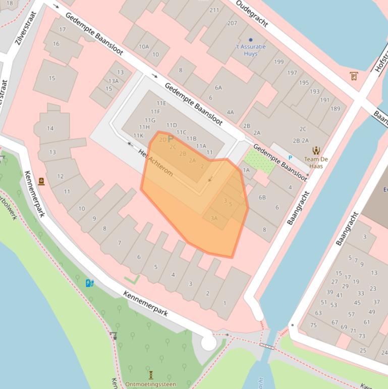 Kaart van postcodegebied 1811DS.