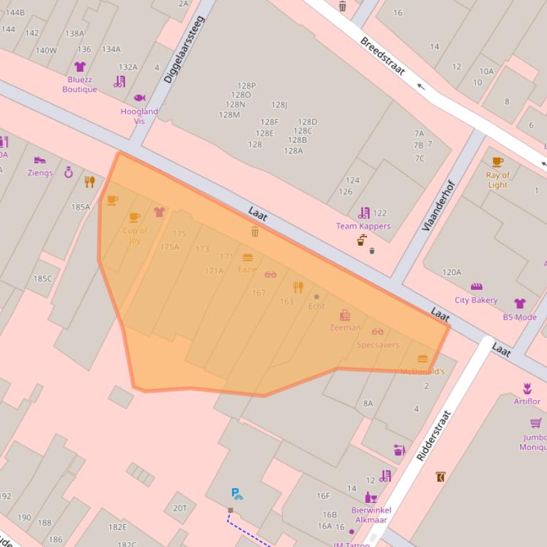 Kaart van postcodegebied 1811EE.