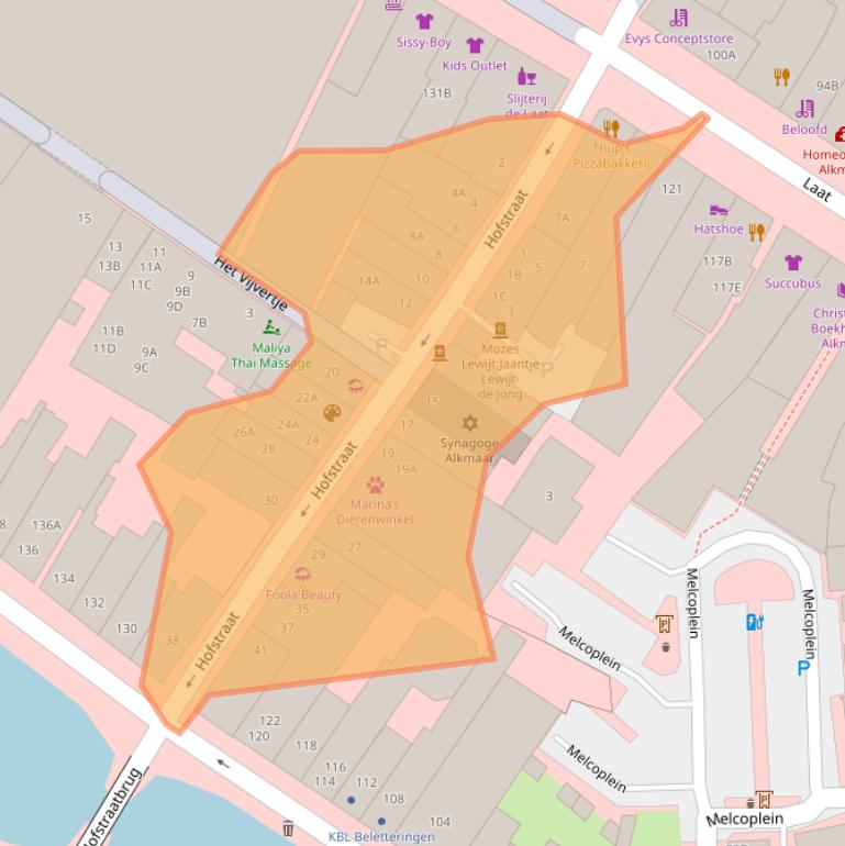 Kaart van postcodegebied 1811EV.