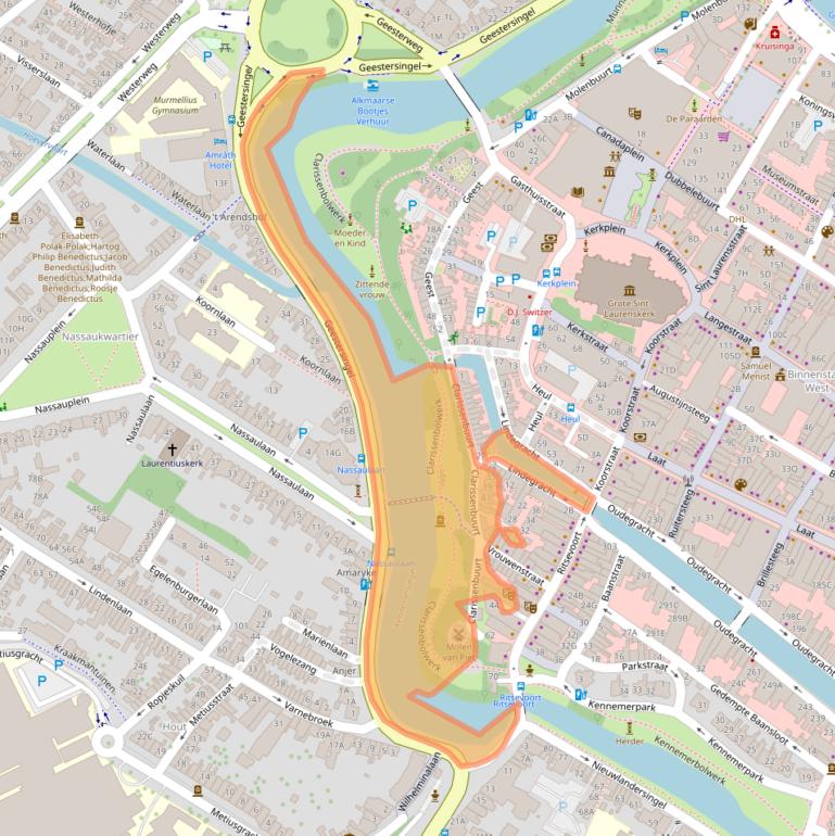 Kaart van postcodegebied 1811GC.