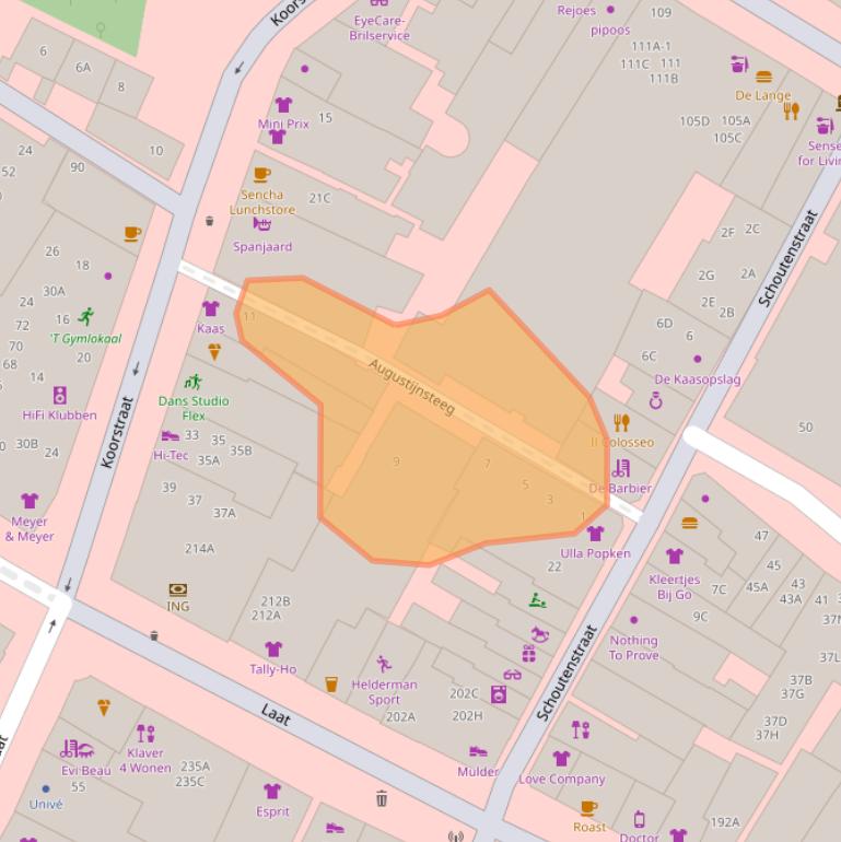 Kaart van postcodegebied 1811HB.