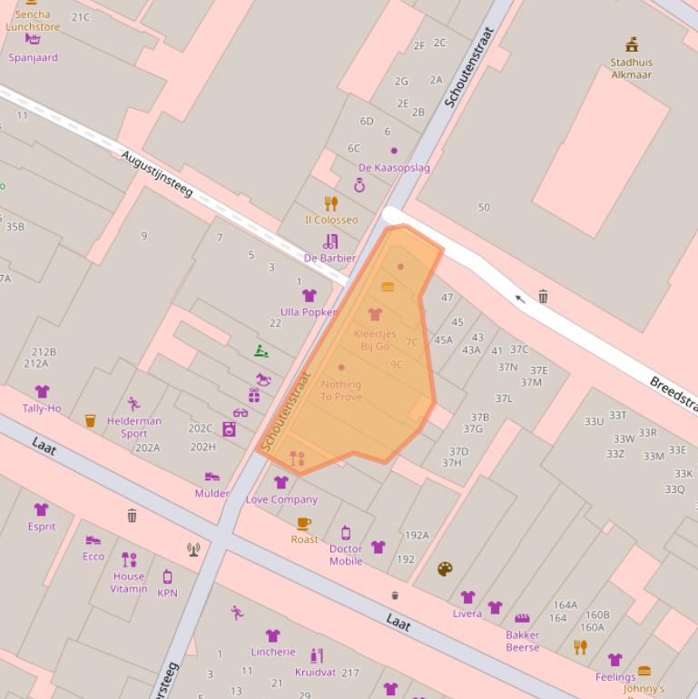 Kaart van postcodegebied 1811HC.