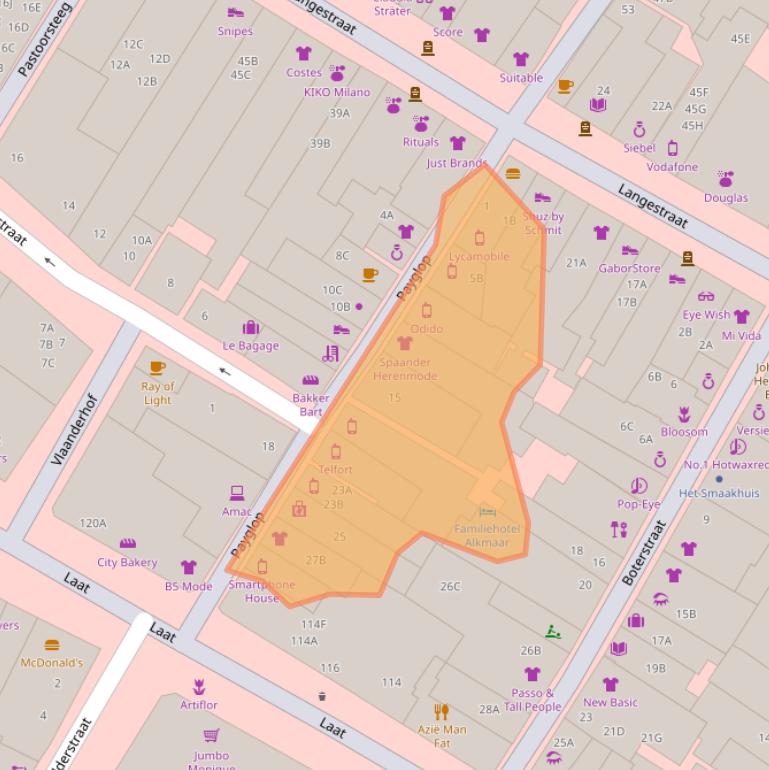 Kaart van postcodegebied 1811HM.