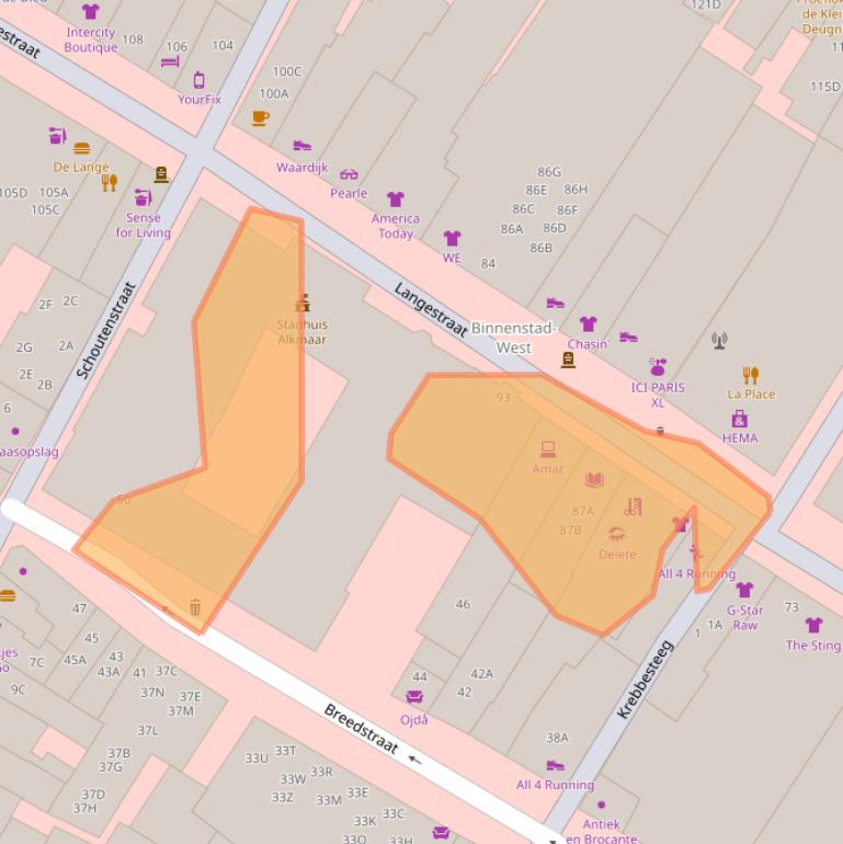 Kaart van postcodegebied 1811JD.
