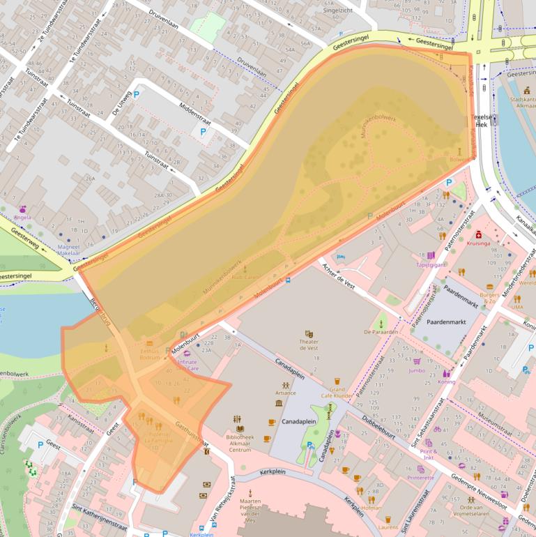 Kaart van postcodegebied 1811KB.