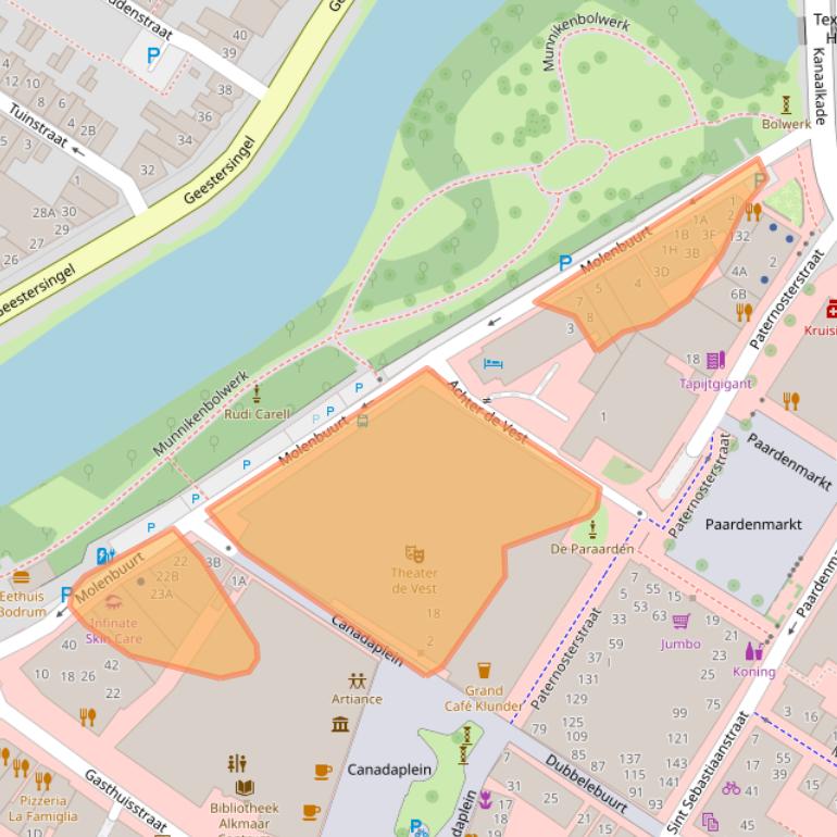 Kaart van postcodegebied 1811KD.