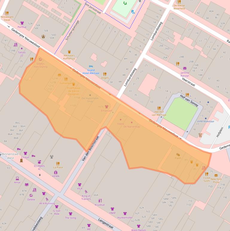 Kaart van postcodegebied 1811KR.