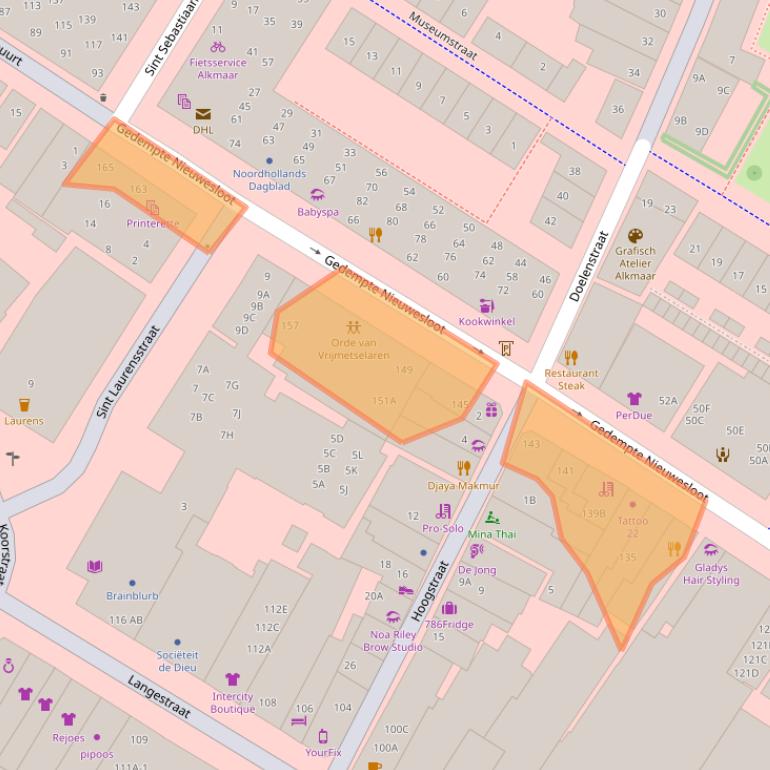 Kaart van postcodegebied 1811KS.