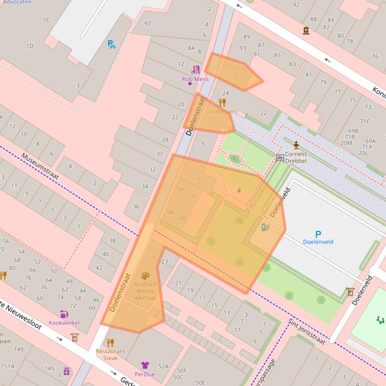 Kaart van postcodegebied 1811KX.