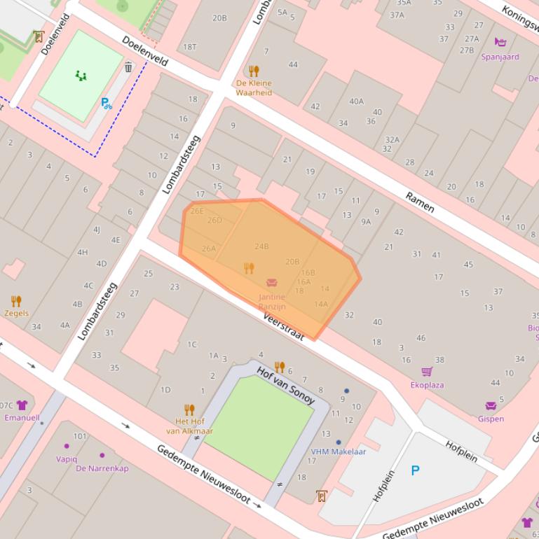 Kaart van postcodegebied 1811LB.