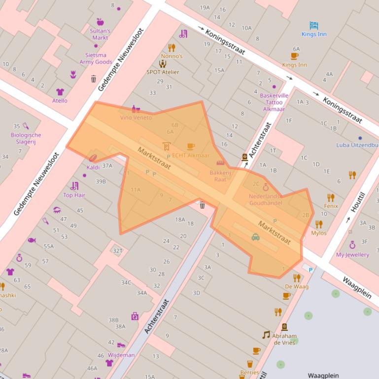 Kaart van postcodegebied 1811LG.