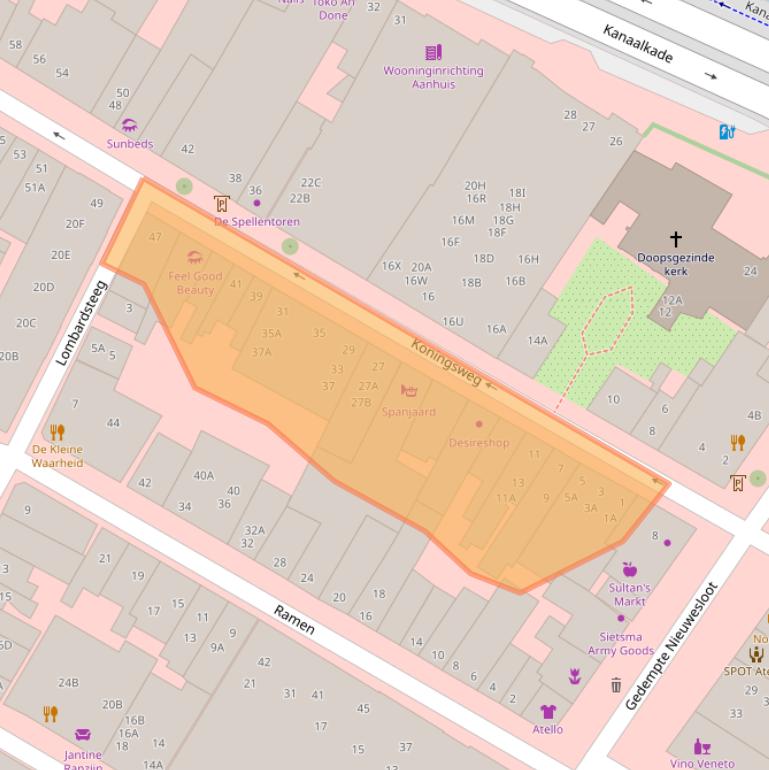 Kaart van postcodegebied 1811LK.