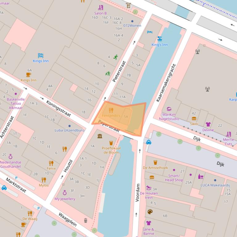 Kaart van postcodegebied 1811LX.