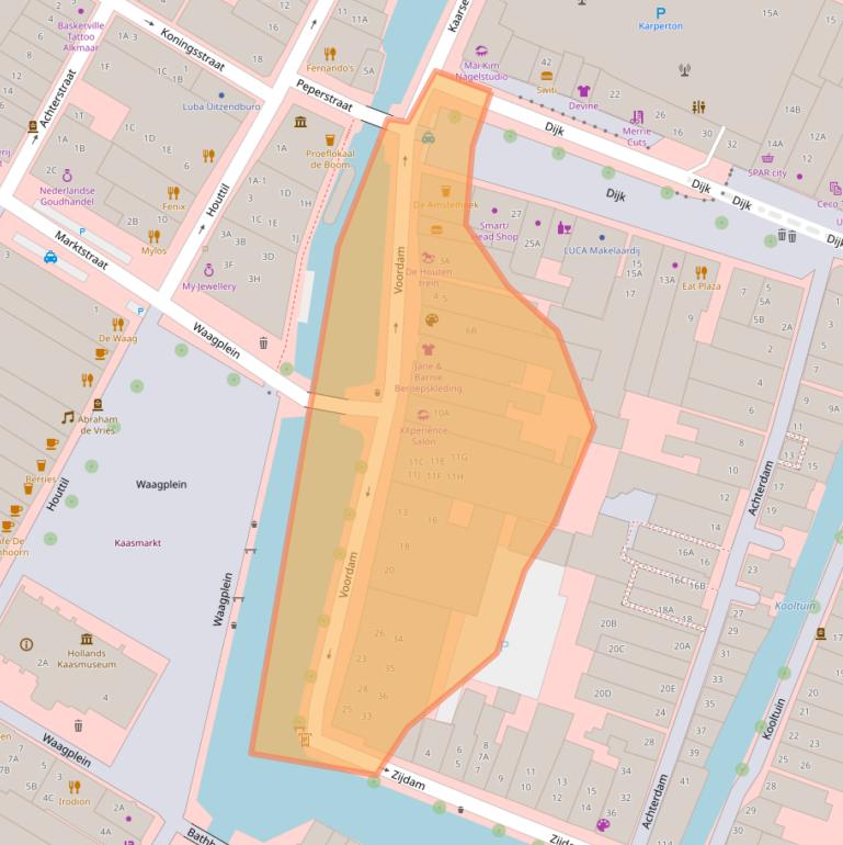 Kaart van postcodegebied 1811MA.