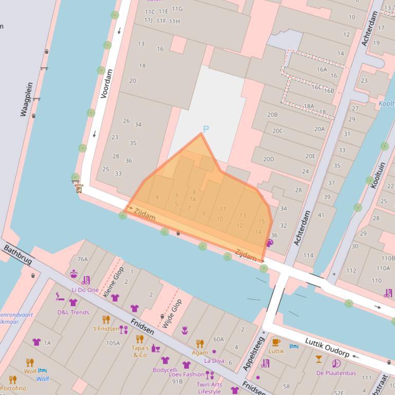 Kaart van postcodegebied 1811ME.