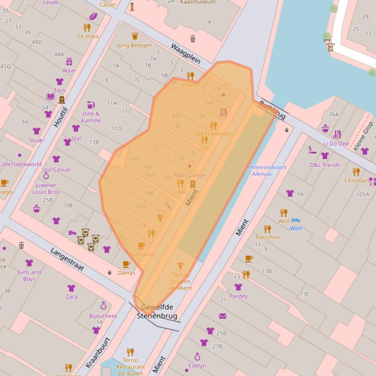 Kaart van postcodegebied 1811NC.