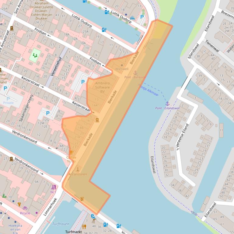 Kaart van postcodegebied 1811NJ.