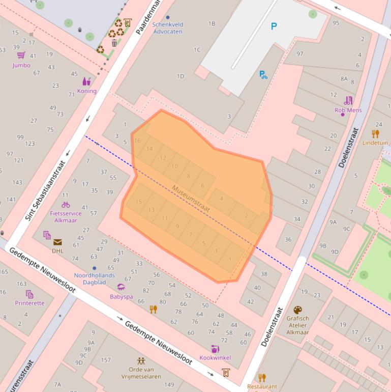 Kaart van postcodegebied 1811PB.