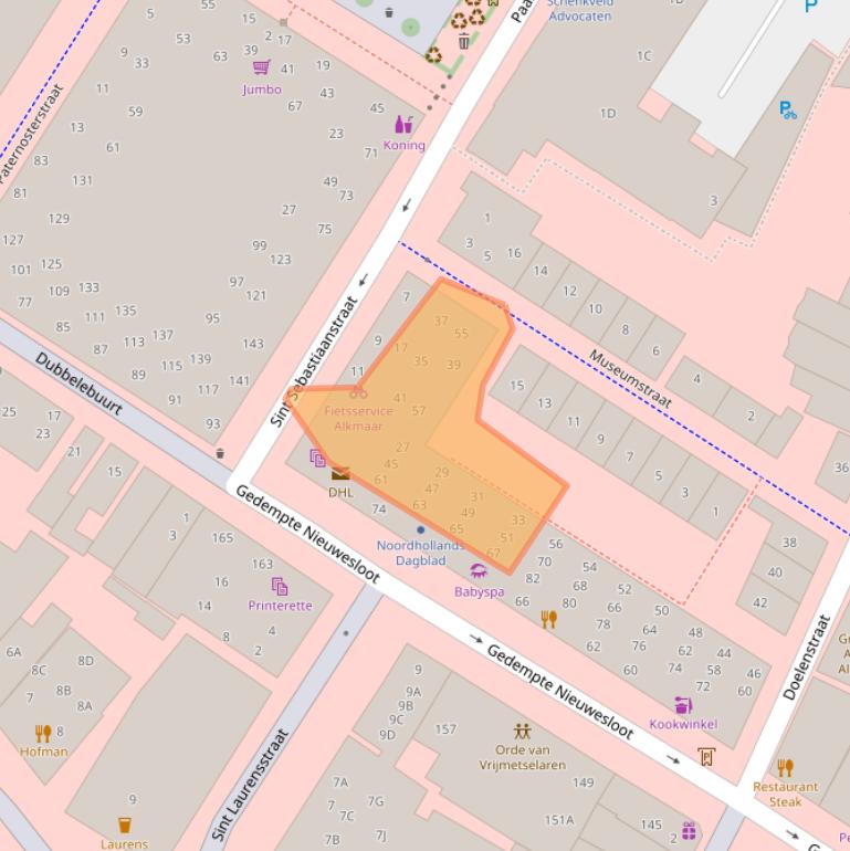 Kaart van postcodegebied 1811PC.