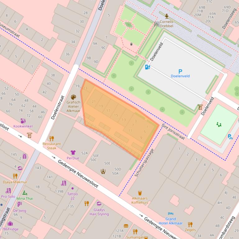 Kaart van postcodegebied 1811PD.