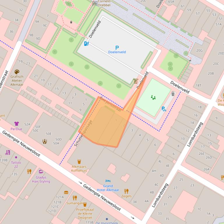 Kaart van postcodegebied 1811PE.