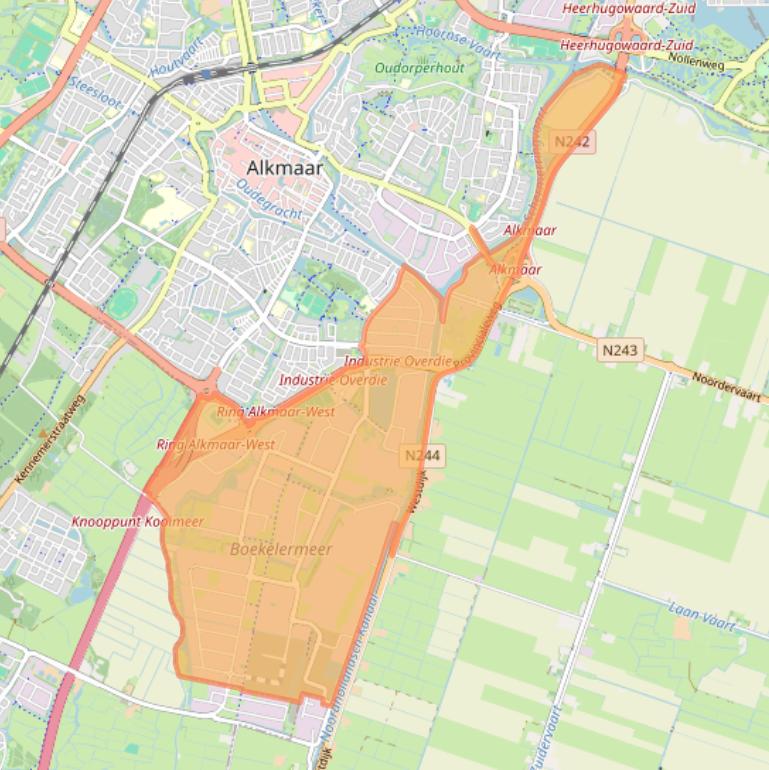 Kaart van postcodegebied 1812.