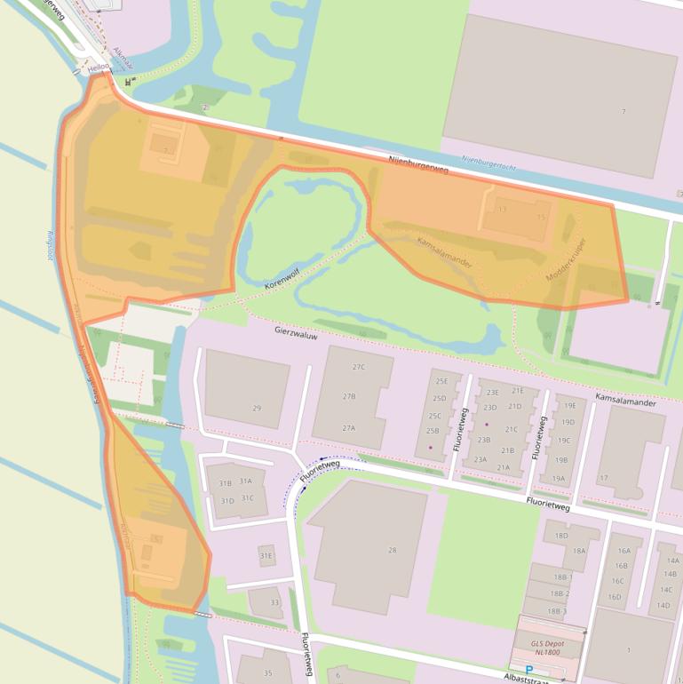 Kaart van postcodegebied 1812LT.