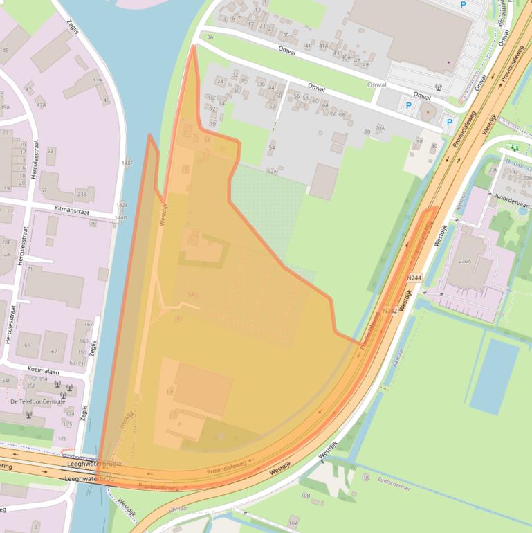 Kaart van postcodegebied 1812MC.