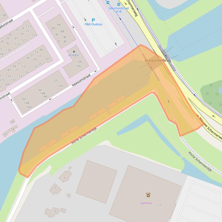 Kaart van postcodegebied 1812NE.