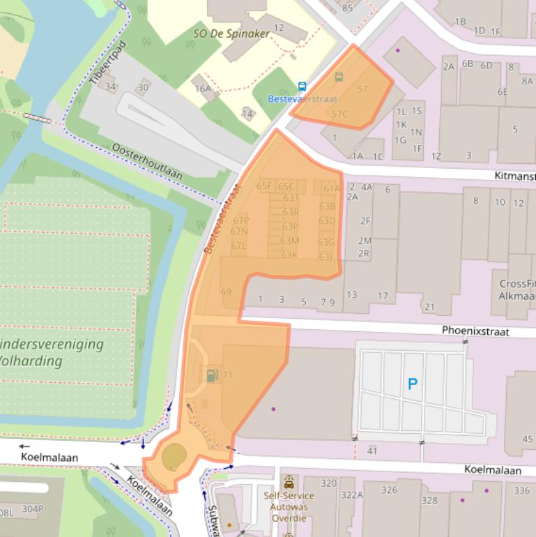 Kaart van postcodegebied 1812PC.