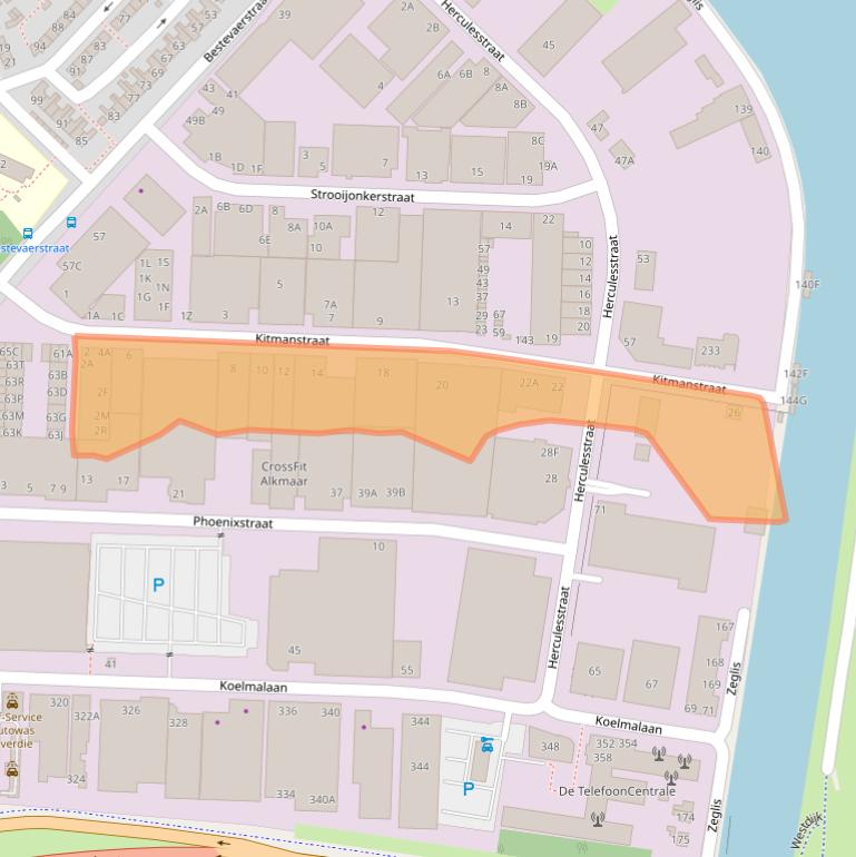 Kaart van postcodegebied 1812PM.