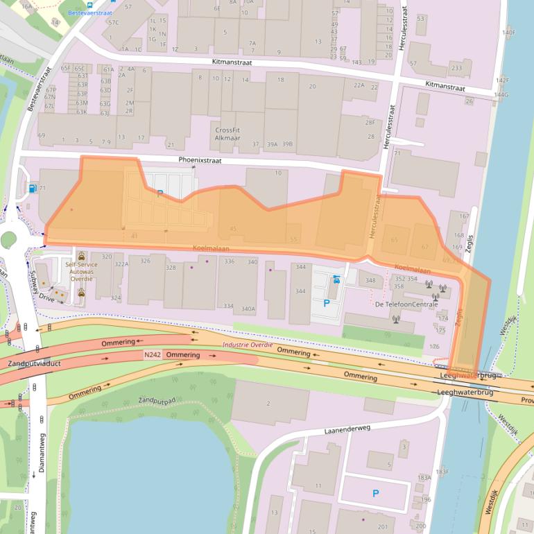 Kaart van postcodegebied 1812PR.