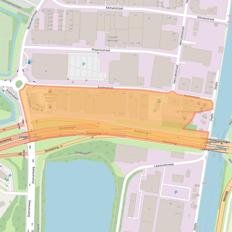 Kaart van postcodegebied 1812PS.