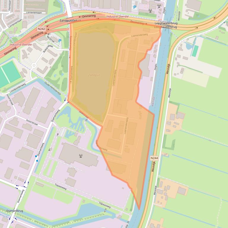 Kaart van postcodegebied 1812PW.