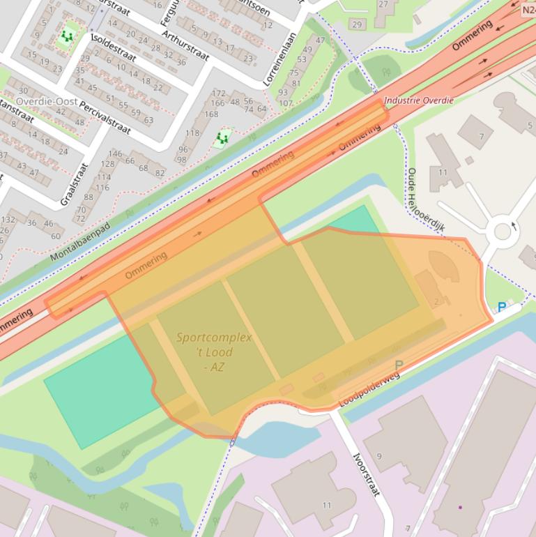 Kaart van postcodegebied 1812RA.