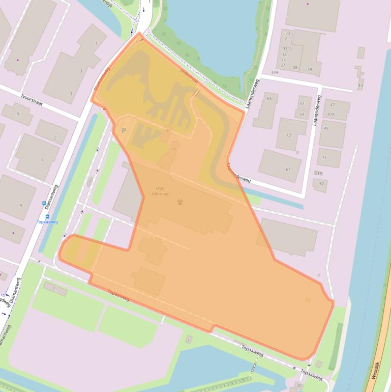 Kaart van postcodegebied 1812RD.