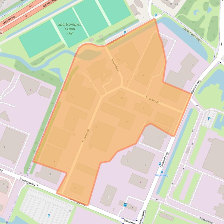 Kaart van postcodegebied 1812RE.