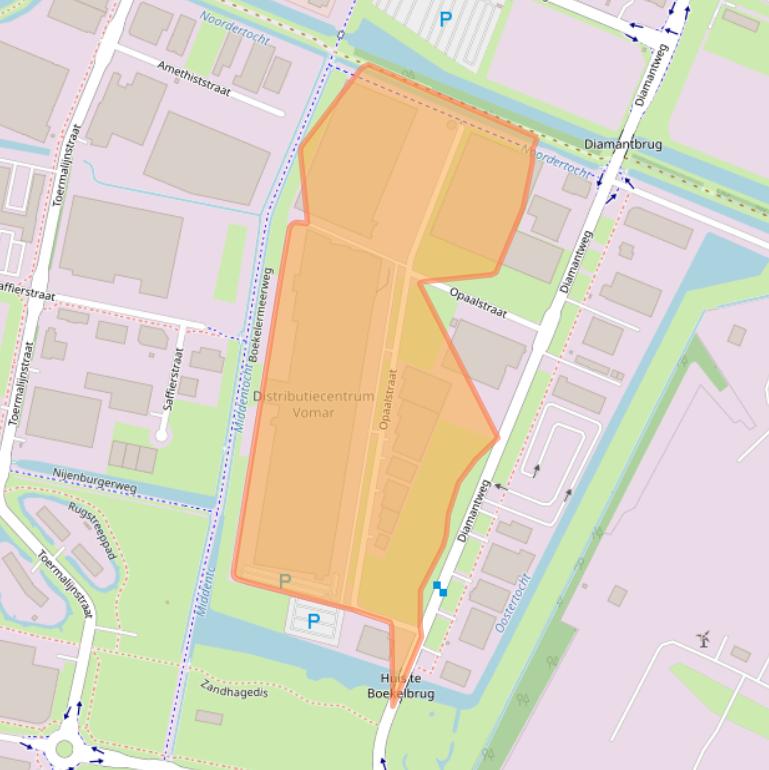 Kaart van postcodegebied 1812RH.