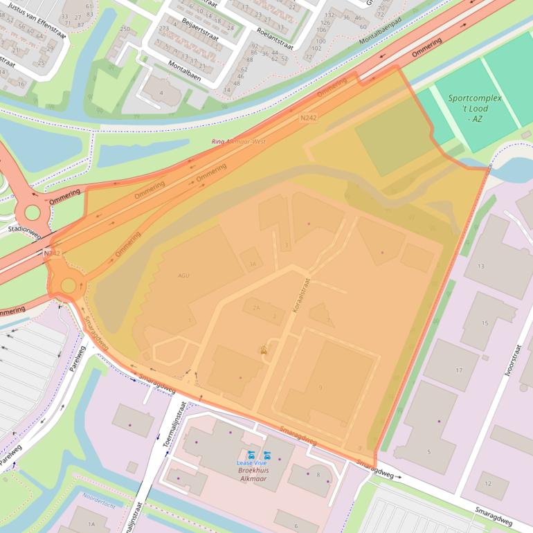 Kaart van postcodegebied 1812RK.